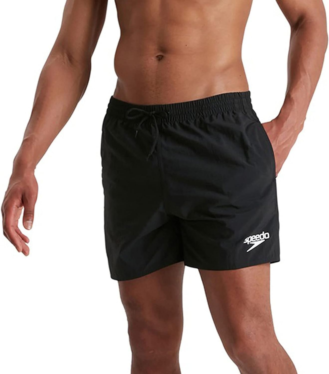 Speedo Essentials 16" Watershorts, Comfortable Fit, Classic Style, Drawstring Waist, Navy, Mens Size XS