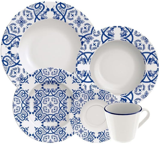 Tramontina Algarve 20 Pieces Decorated Porcelain Dinner Set