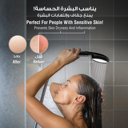 blu Ionic Shower Head & Filter - Handheld - Matt Nickel - Removes Chlorine & Harmful Pollutants - Skin & Haircare