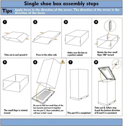 CAMLEO 12 Pack Shoe Storage Boxes, Clear Plastic Stackable Shoe Storage Boxes Shoe Organizer Storage Bins with Lids, Shoe Storage Containers For Entryway, Closet Floor, Drop Front