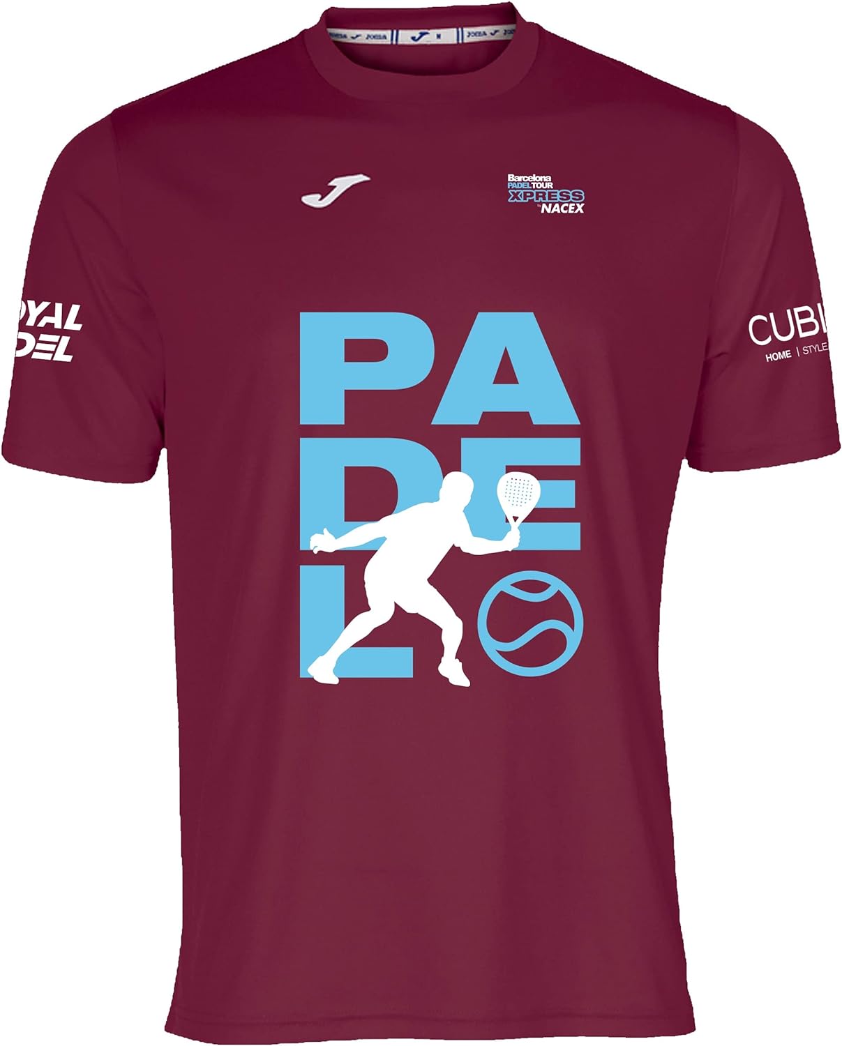 Barcelona Padel Tour - Vueling Cup Men's Technical Short Sleeve T-Shirt - Special Padel Print - Soft Touch and Quick Drying - Sportswear