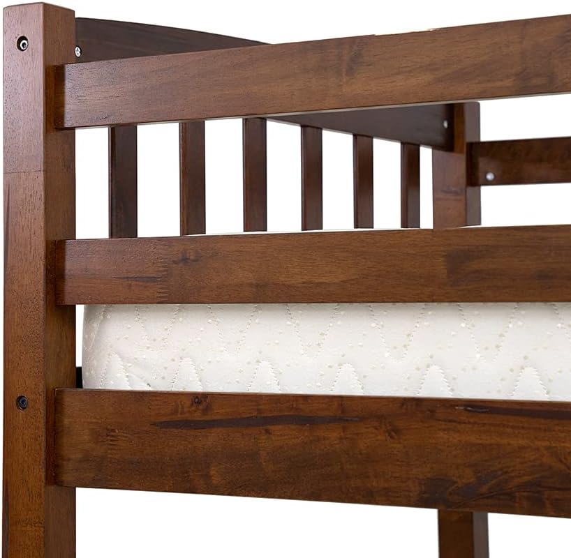 Solid Wood Bunk Bed, Kids Bed With Full Safety 90X190 Cm