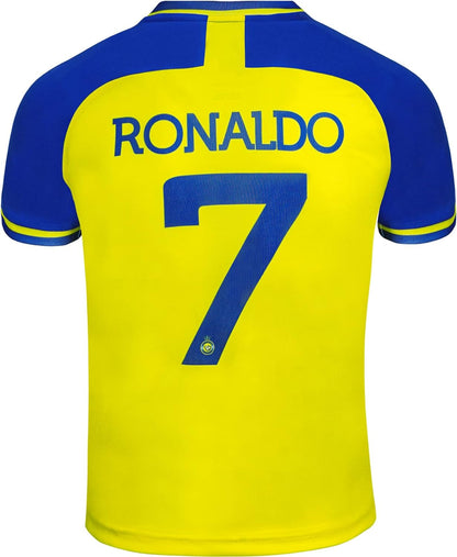 Soft Gardin Ronaldo No #7 Nassr Riyadh Al Home Football Soccer Jersey/Shorts Socks Gift Set Youth Sizes