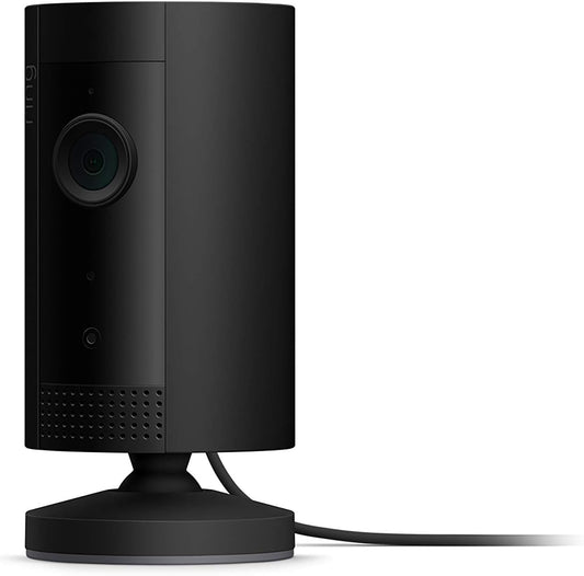 Ring Indoor Cam Plug-In by Amazon | Wi-Fi smart indoor home security camera, two-way talk, full HD live video motion detection, night vision | With 30-day free trial of Ring Protect Plan | Black