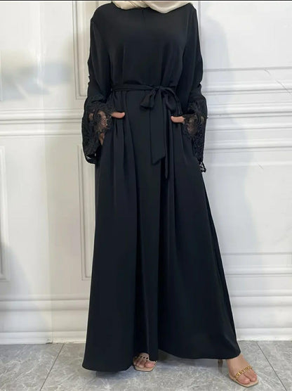 Samaira Fashion Islamic Women Abaya -Long Sleeves Premium Maxi Dress |Elegant Comfortable Muslim Evening Party Wear -Nida Fabric-Modern Middle East Arabian Dubai Turkey Gown |Naqab Hijab Burkha