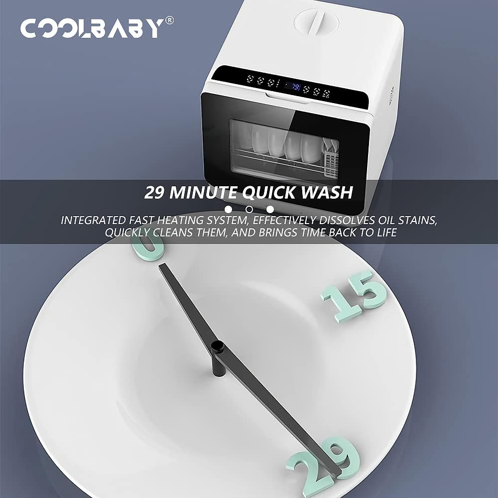 COOLBABY Automatic dishwasher household small independent non-installation disinfection drying sterilization one dishwashing machine