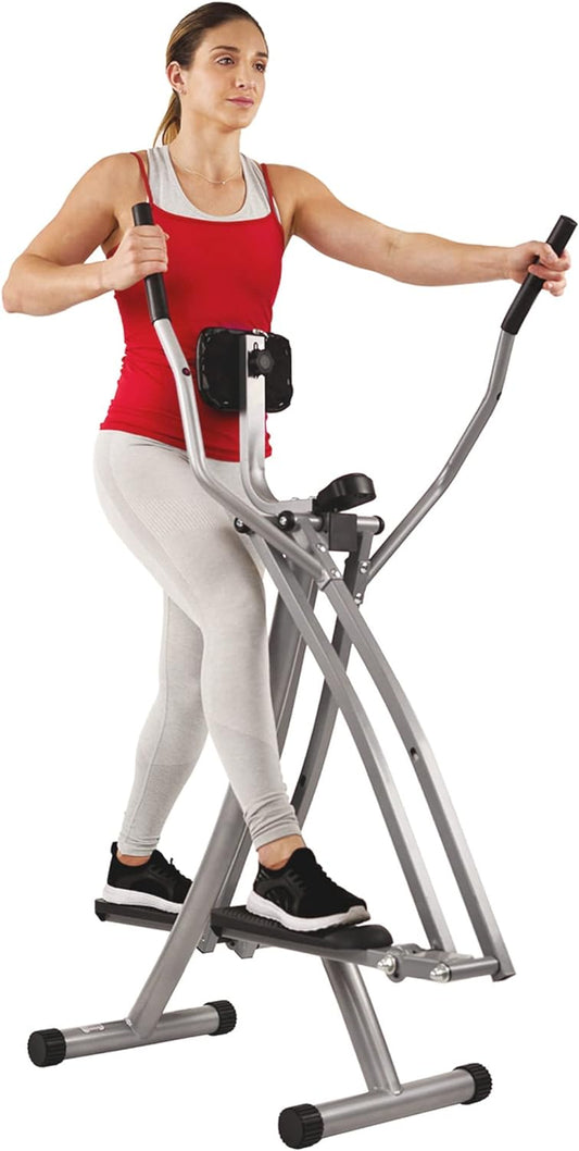 Sunny Health & Fitness Unisex's Air Walk Trainer w/LCD Monitor SF-E902 Elliptical Machine, Grey, 38L x 48W x 156H cm