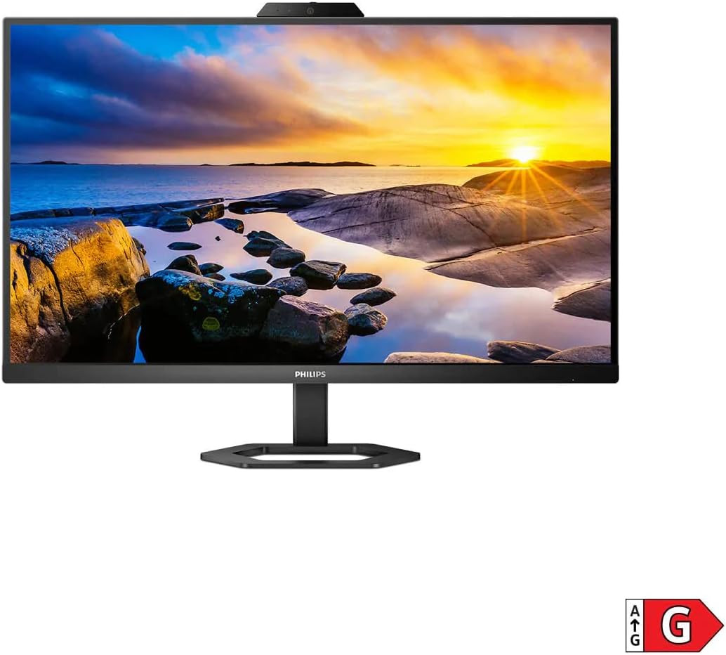 Philips 27" IPS QHD Frameless Monitor with HDMI, Display Port,USB C and USB 3.2 x 4 Built in Speaker, Built in Webcam with Mic - 27E1N5600HE