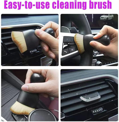 Zurligi Car Detailing Soft Brushes with Cover, Car Interior Cleaning Tool Brush Dense Bristles Scratch Free Interior Dust Brush for Car Dashboard, Air Conditioning Vents, Crevices Cleaning Tools