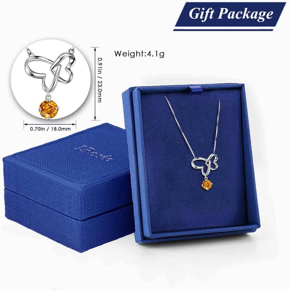 Swarovski Elements Crystal 925 Sterling Silver Pendant Fashion Necklace for Women Ladies Girls Gift JRosee Jewelry