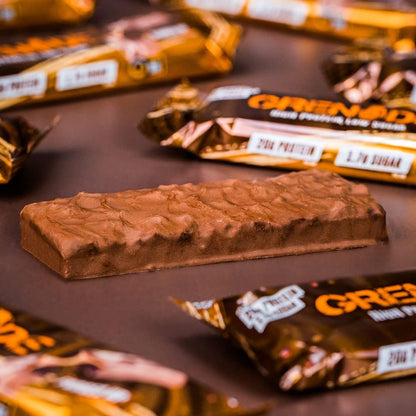 Grenade High Protein, Low Sugar Bar - Chocolate Chip Salted Caramel, 12 x 60 g