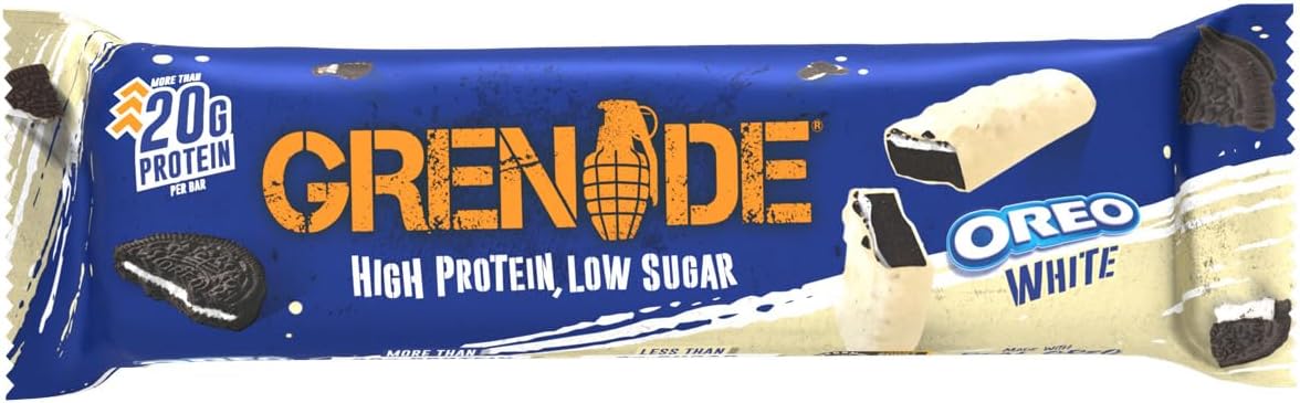 Grenade High Protein, Low Sugar Bar - Chocolate Chip Salted Caramel, 12 x 60 g