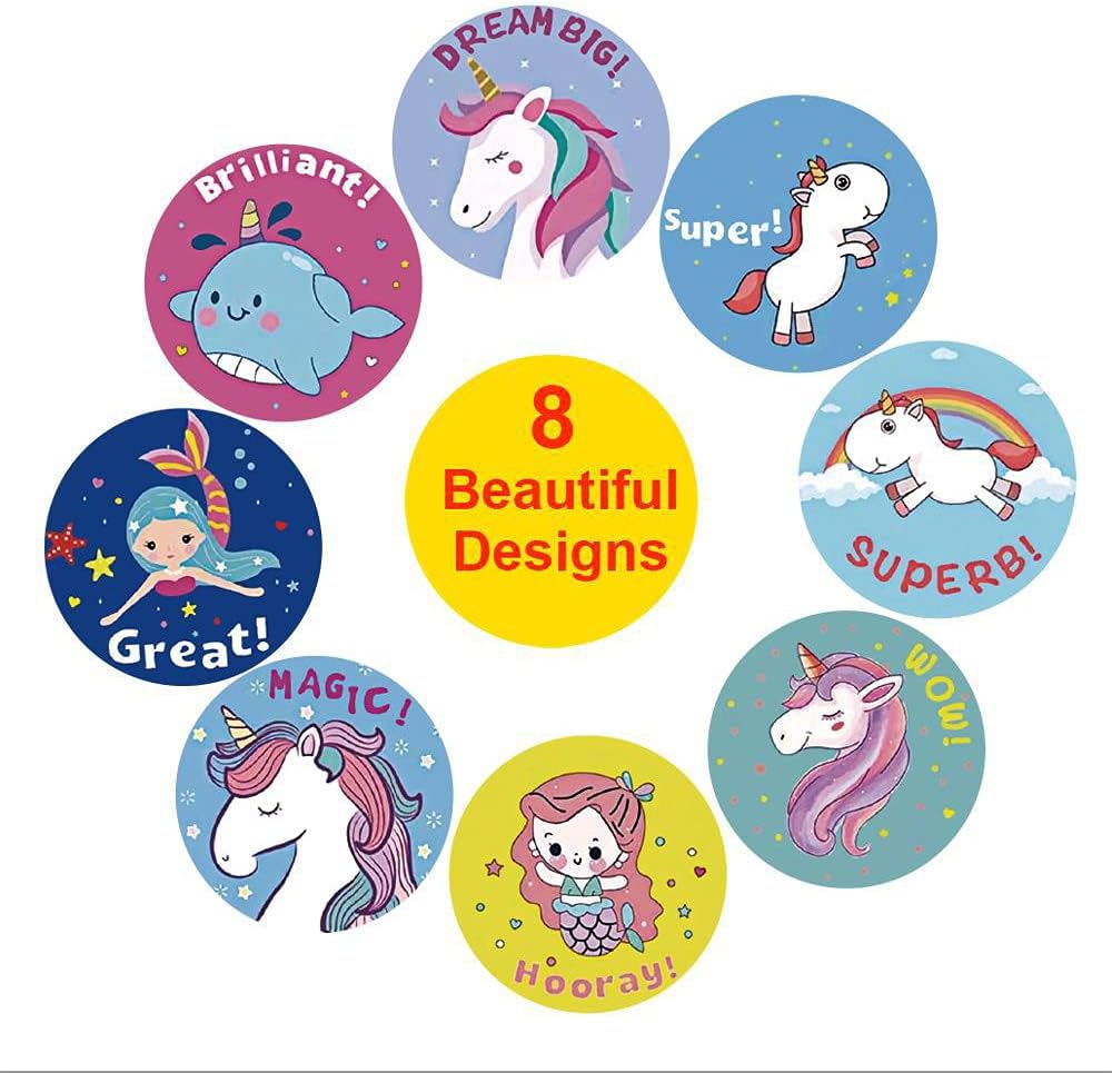 Animal Reward Stickers, 2000pcs 1inch Stickers for Kids with Positive Words, Teachers/Teaching School Supplies for Encouragement, Potty Training/Rewards/Behavior/Motivational Stickers (A)