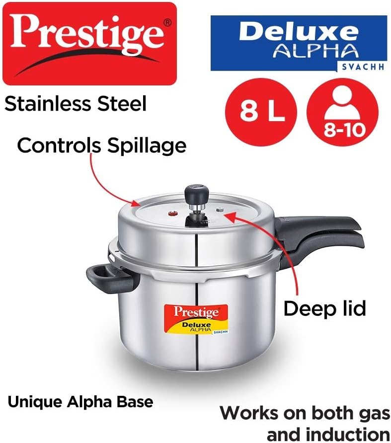 Prestige Stainless Steel Cooker Dlx Alpha Svachh Baby Handi 2 Ltr Cooker Mpd20266 | Silver