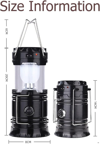 SKY-TOUCH 2 Pack Portable Led Camping Lantern Flashlights Survival Kit For Emergency, Hurricane, Outage