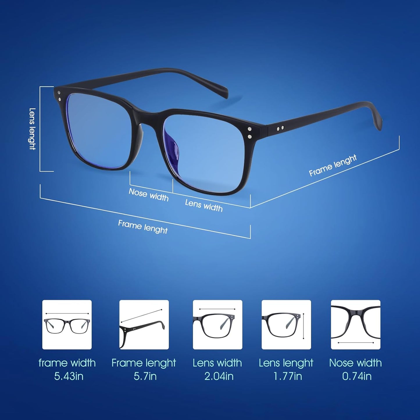 Gimdumasa Blue Light Filter Eyewear for Men Women Computer Gaming Anti Eye Fatigue Non Prescription Lens Blue Light Glasses