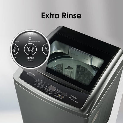 Hisense 8 Kg Top Loading Washing Machine Free Standing Silver Model WTJD802T -1 Years Full Warranty.