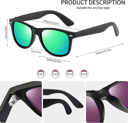 Joopin Polarized Sunglasses Men Women, Classic Square Sun Glasses 100% UV Protection Driving Fishing