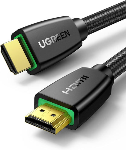 UGREEN HDMI Cable 4K 2M HDMI 2.0 18Gbps High-Speed 4K@60Hz HDMI to HDMI Video Wire Ultra HD 3D 4K HDMI Cord Braided Compatible with MacBook Pro UHD TV Nintendo Switch Xbox Playstation PS5/4 PC Laptop