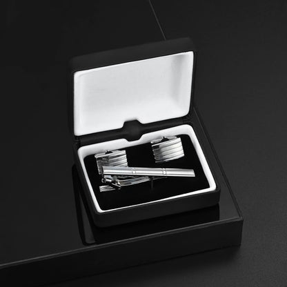 wynameleri Men's Cufflink and Tie Clip Set Fashion Designs with Luxury Gift Box for Party Business Wedding or Various Occasion