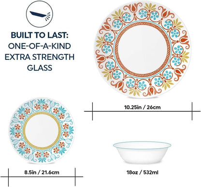 Corelle Terracotta Dreams Set ,White,12pc Set,1147366