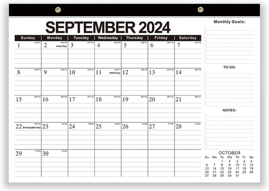 Wawasia Wall Calendar 2024-2025 Monthly Desk & Wall Calendar with Corner Protectors,18 Months, Thick Paper, To-do List and Notes (from Jan 2024 to Jun 2025)