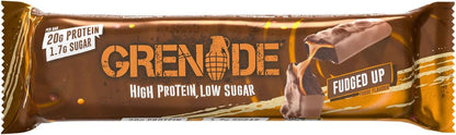 Grenade High Protein, Low Sugar Bar - Chocolate Chip Salted Caramel, 12 x 60 g