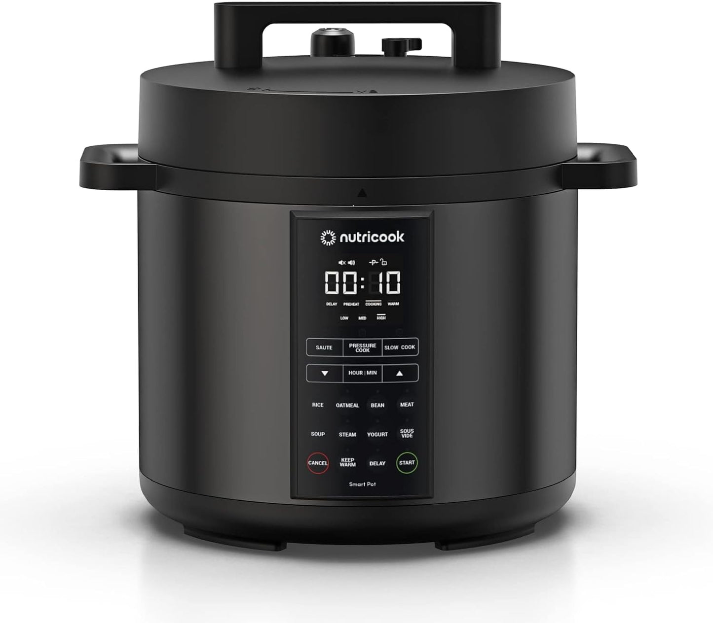 Nutricook Smart Pot 2, 8 Liters, 9 In 1 Electric Pressure Cooker, Slow Cooker, Rice Cooker, Steamer, Sauté Pot, Yogurt Maker & More, 12 Smart Programs With New Smart Lid, 2 Years Warranty