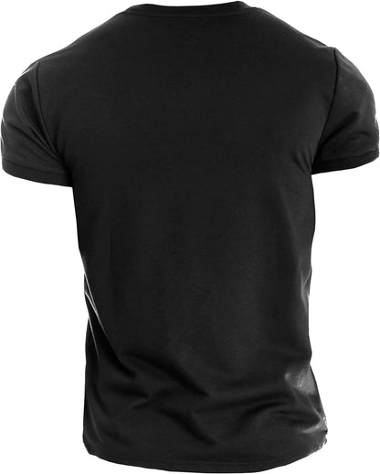 Men's Gym TShirt Workout Fitness T-shirt Cotton, Men Fitness Tshirt Muscle Shirts Bodybuilding Sport Shirts, Running Shirts for Men,