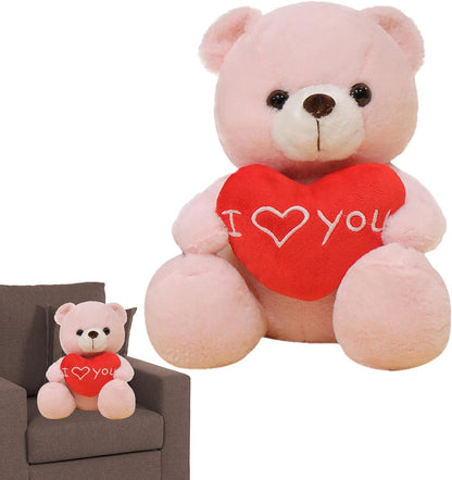 Valentine Bear Plush,11 Inch I Love You Bear Stuffed Animal Doll with Heart - Anniversary Party Favor Supplies Birthday Gifts for Valentine's Day