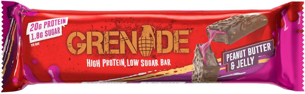 Grenade High Protein, Low Sugar Bar - Chocolate Chip Salted Caramel, 12 x 60 g