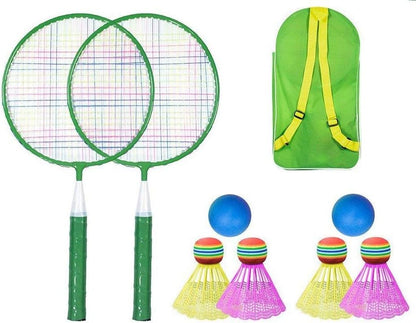 Badminton Racket for Children 1 Pair, Nylon Alloy Durable Badminton Racquet Set for Kids Indoor/Outdoor Sport Game（Including 4 Badminton and 2 Table Tennis）