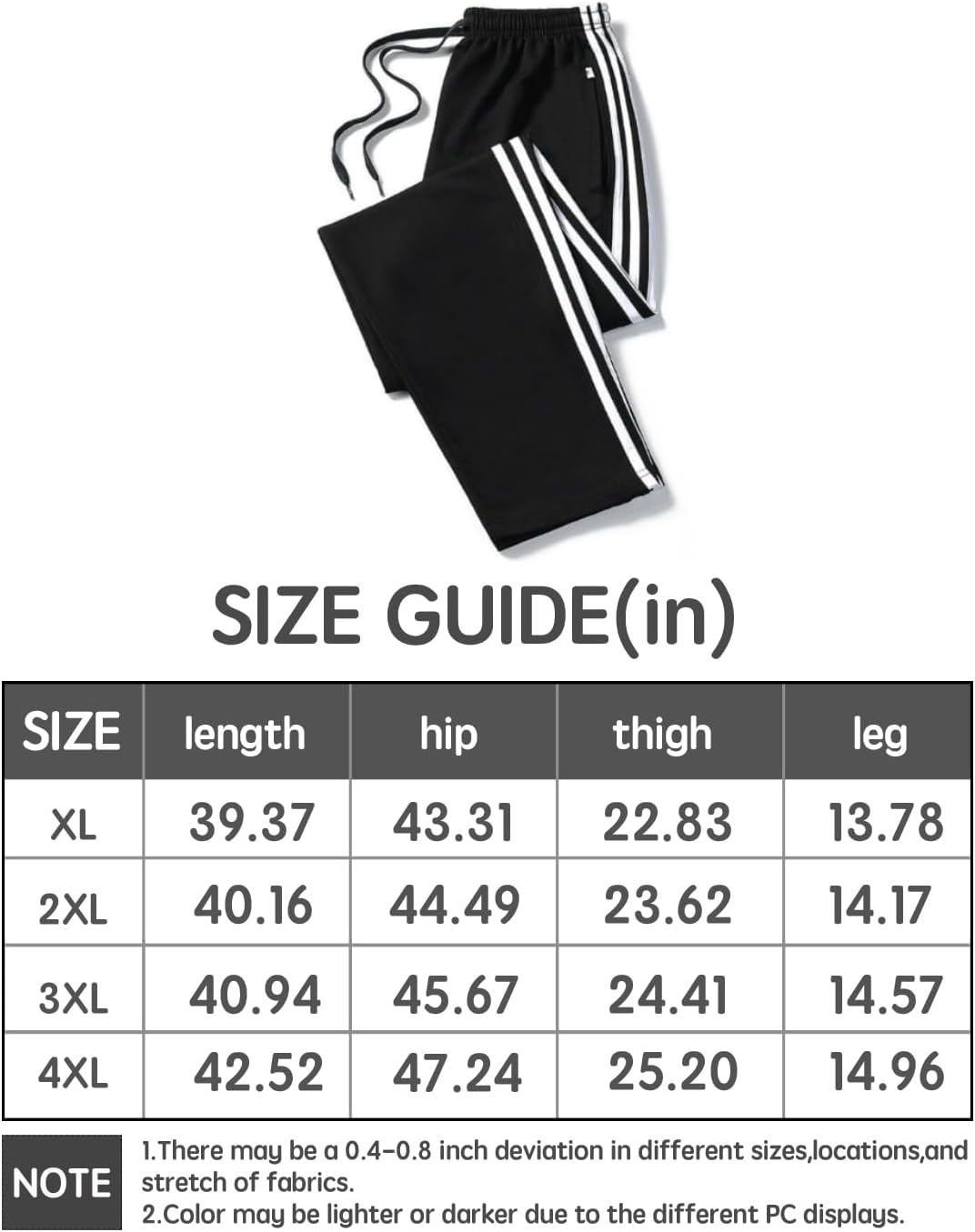 Men's Jogger Sweatpants,Long Jogger Sweatpants for Men,Lounge Pants with Zipper Pockets Athletic Pants Traning Track Pants