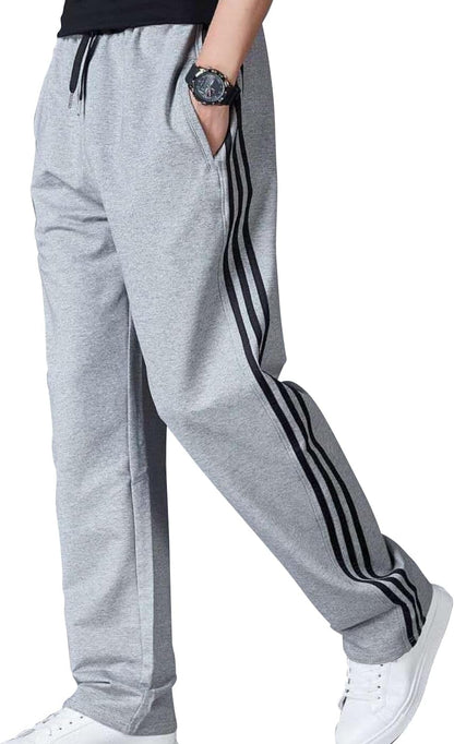 Men's Jogger Sweatpants,Long Jogger Sweatpants for Men,Lounge Pants with Zipper Pockets Athletic Pants Traning Track Pants