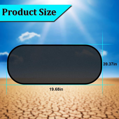 Car Rear Window Sunshade with Suction Cup, 2 Pcs Sun UV Rays Protection for Car Back Window, Sunlight Shield Blocker Mesh Cover for Rear Facing Seats, Car Accessories for Pets/Children (39"x19"/Rear)