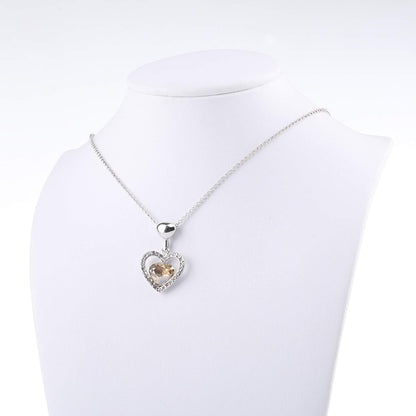 White Gold plated necklace made with Swarovski® crystals