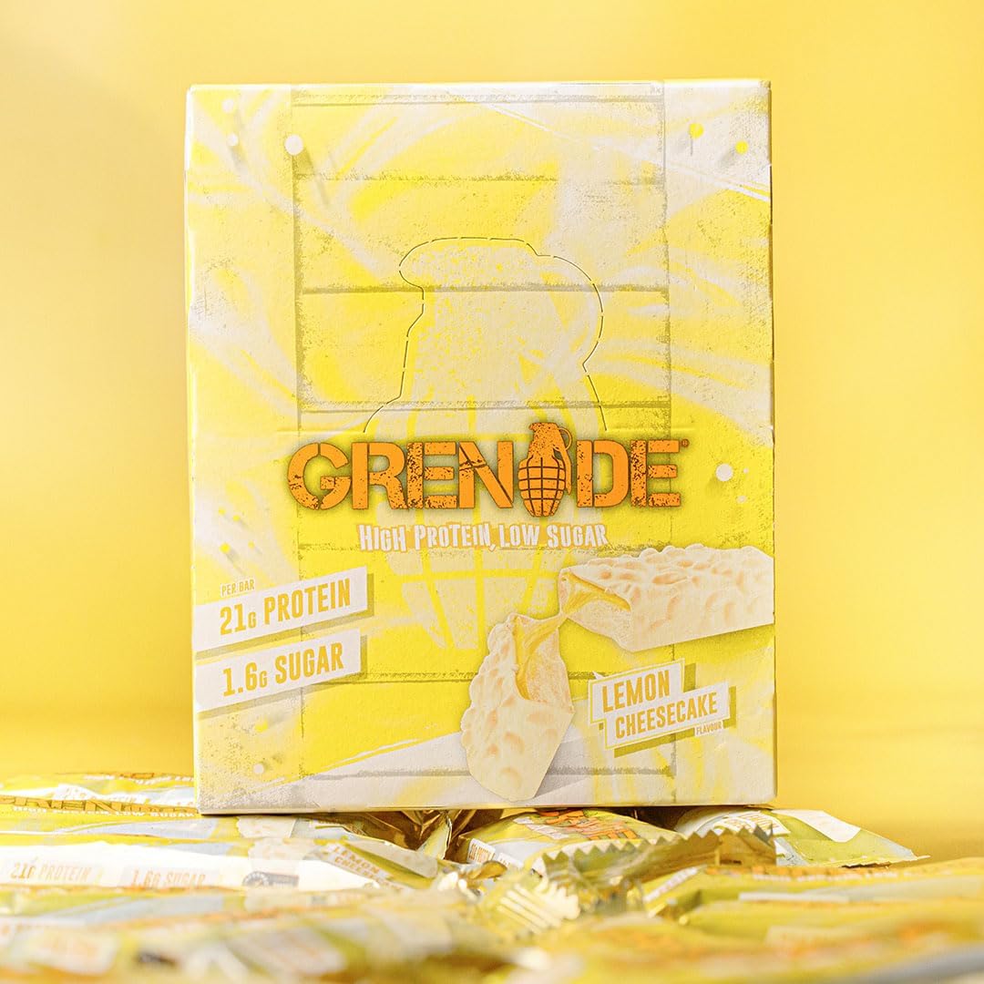 Grenade High Protein, Low Sugar Bar - Chocolate Chip Salted Caramel, 12 x 60 g