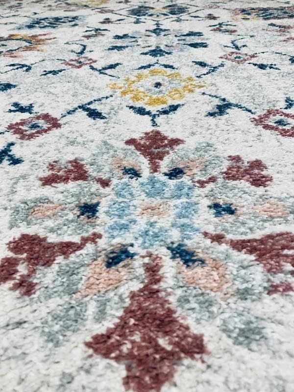 Rugs & Carpets Multi-coloured 250 x 350 cm (8.2 x 11.5 ft) for Living Room/Bed room/Dining Room - Super soft Durable and Stain Resistant