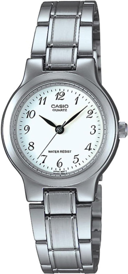 Casio Womens Quartz Watch, Analog Display and Leather Strap