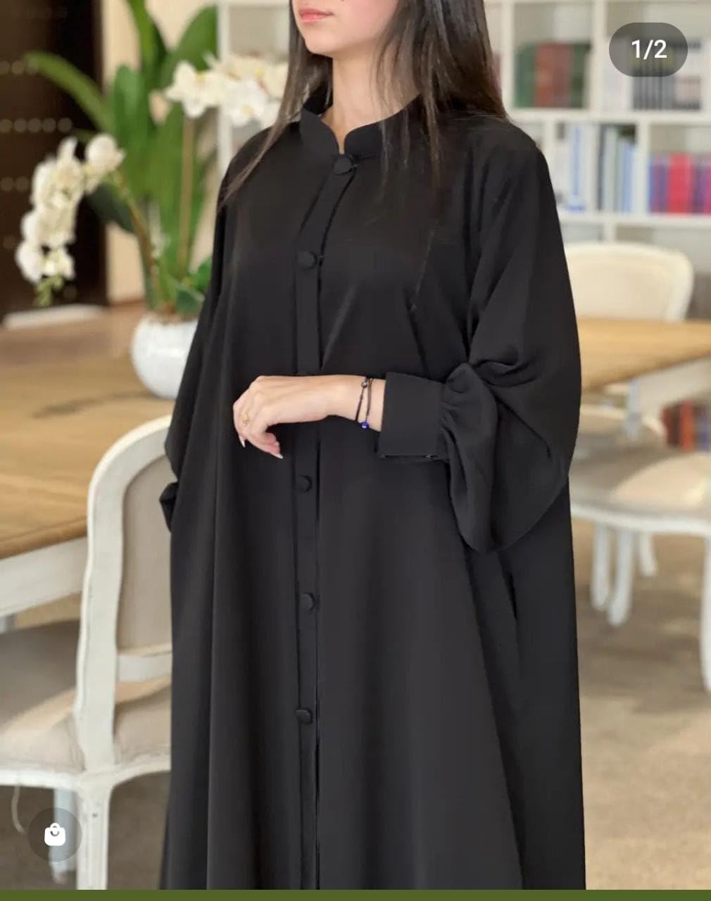 Samaira Fashion Black Plain Abaya Classic Abaya Long Maxi Dress Long Sleeves Evening Dress Abayas for Women Muslim Party Wear Naqab Hijab Burkha