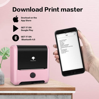 Phomemo Label Maker Machine - Phomemo M110 Portable Bluetooth Thermal Label Printer. Sticker Maker, Barcode Printer for Clothing, Jewelry, Retail, Mailing,support Arabic and English,For iOS & Android