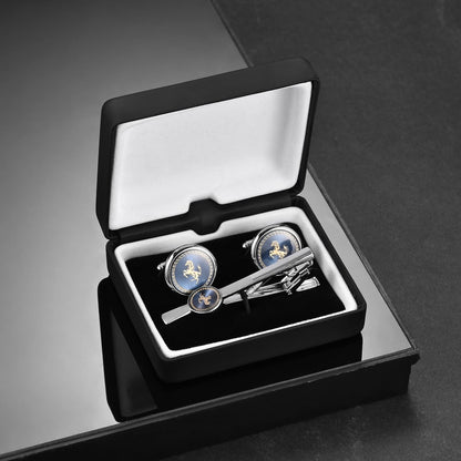 wynameleri Men's Cufflink and Tie Clip Set Fashion Designs with Luxury Gift Box for Party Business Wedding or Various Occasion