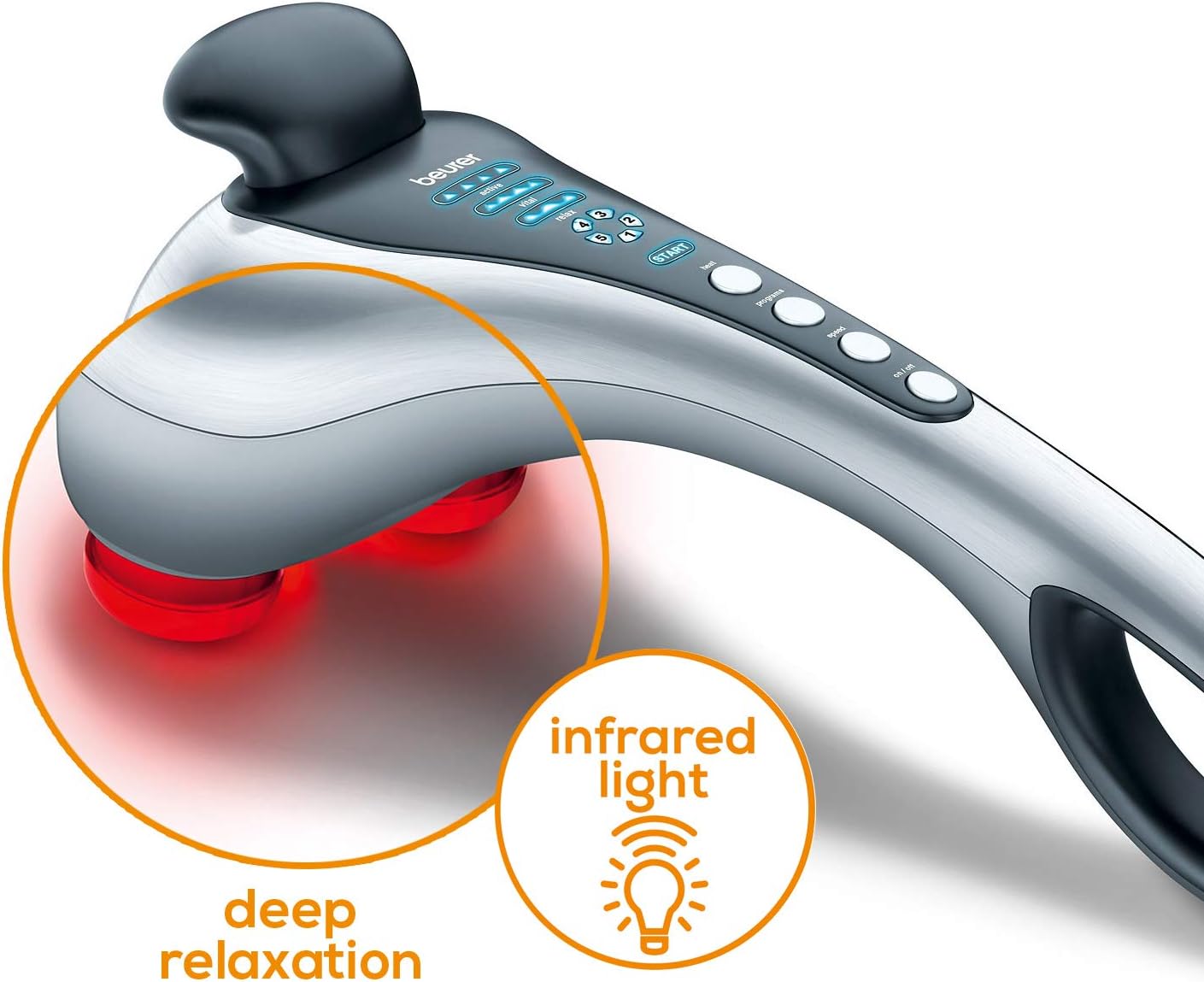 BEUrer Mg 100, Infrared Massager, Silver (Pack Of 1)