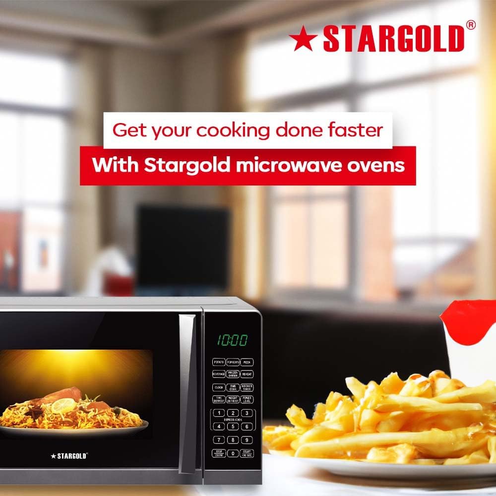 STARGOLD Microwave Oven 20L Capacity With 30-Minute Cooking Timer And 6-Stage Heat 700W Home Appliance, SG-2241MC