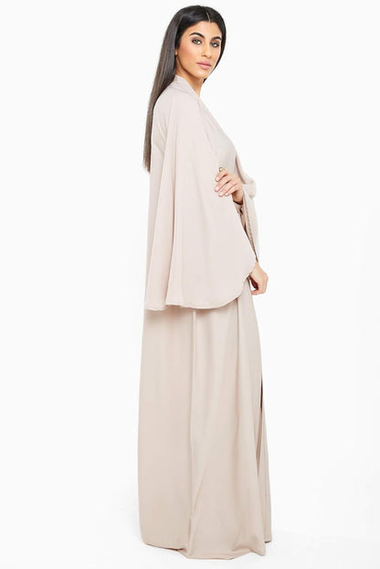 Nukhbaa Womens Abaya Made With Fine Fabric, Comes With Matching Hijab SB177A Modern (pack of 5)