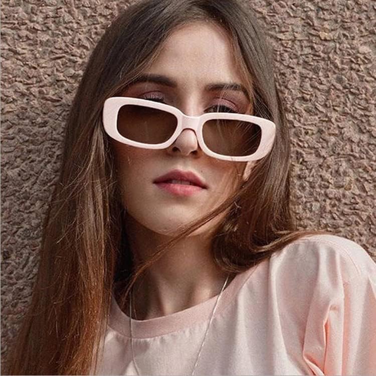 Retro Rectangle Sunglasses Women and Men Vintage Small Square Sun Glasses Protection Glasse, UV400 Protection Glasse, Vintage Driving Glasses 90’s Fashion Narrow Square Frame