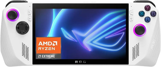 ASUS ROG Ally RC71L White Gaming Handheld, AMD Ryzen Z1 Extreme 16GB 512GB SSD, Radeon Navi3, WIN11 HOME, 7-inch 120Hz/7ms, Gorilla Glass DXC, Touch Screen, Fingerprint, Free 3months Xbox game pass