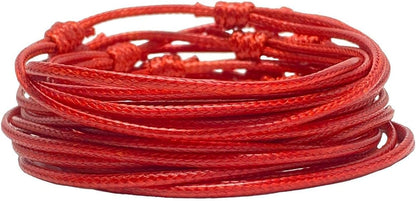 Red cord Bracelet for Men String - Adjustable Bracelet for Women - Unisex Adult Waterproof Nylon Cord Surfer Passion protection strength Power Talisman Good Luck Charm Energy Red String of Fate Love