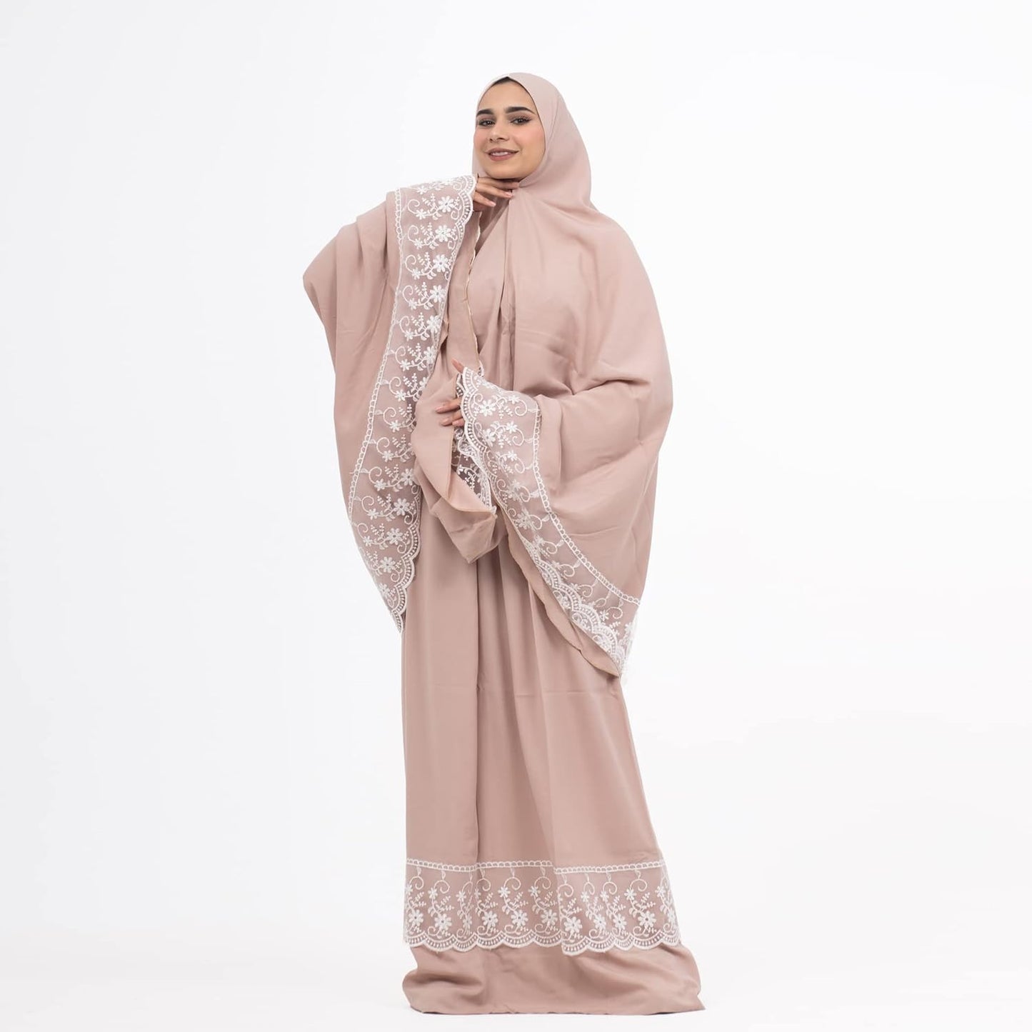 Abaya Two-Piece Muslim Dress for Islamic Prayer- Comfortable and Elegant Hijab Prayer Dress Set By Noury