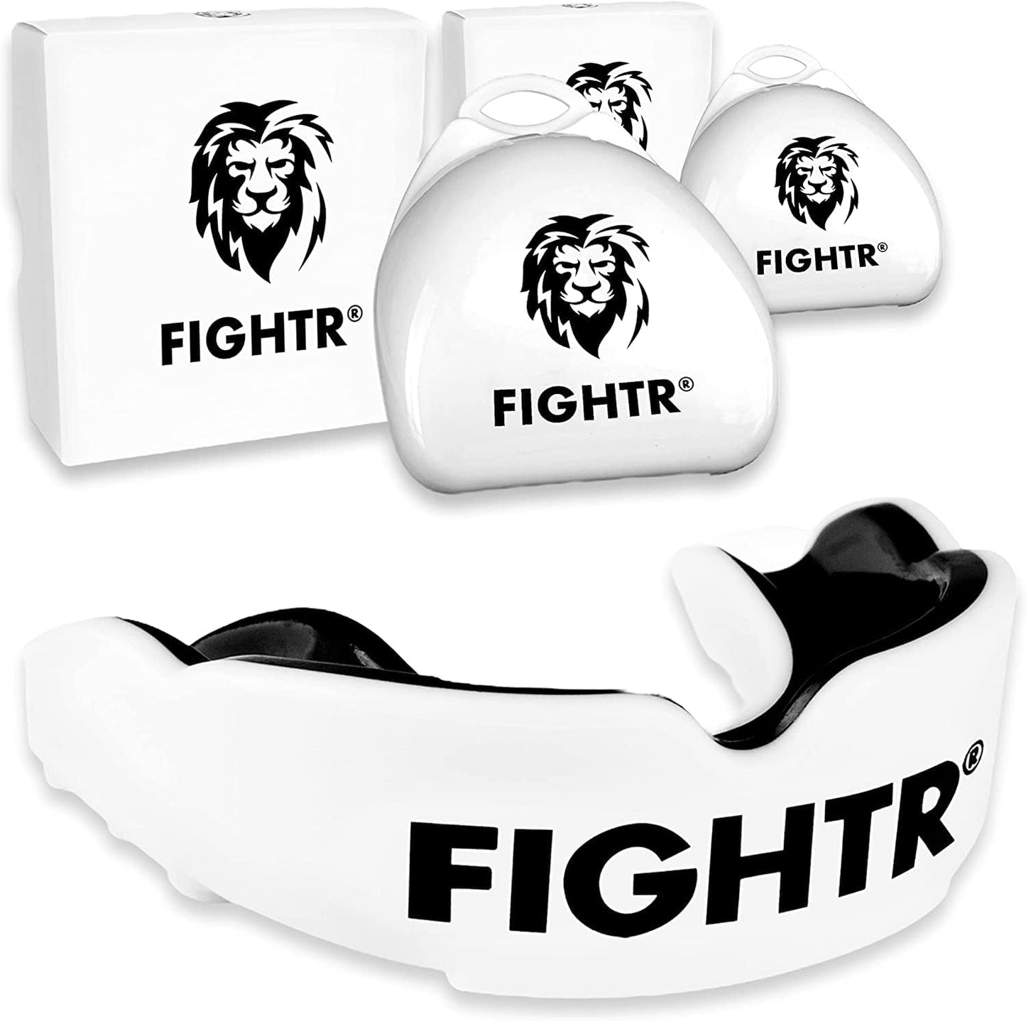 FIGHTR Premium Mouth Guard - for Excellent Breathing & Easy to fit | Sports Mouth Guard for Boxing, MMA, Football, Lacrosse, Hockey and Other Sports | incl. hygienic Box